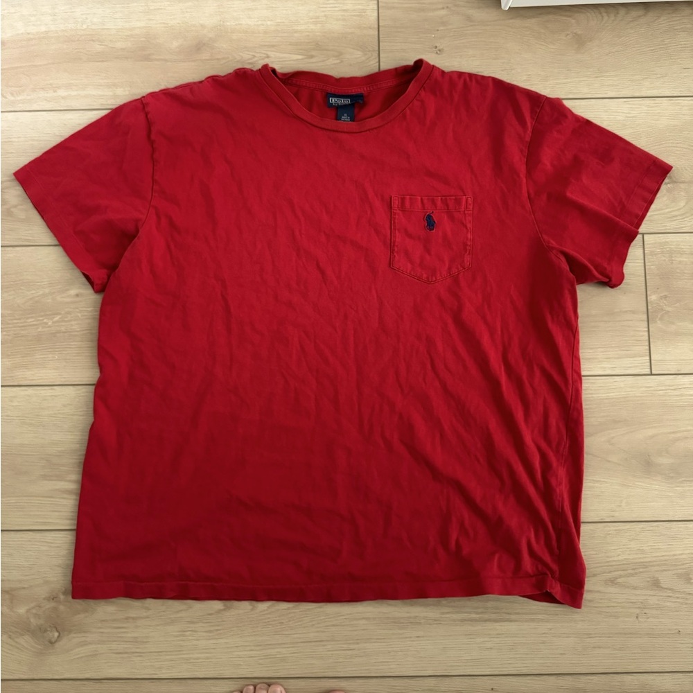 Men’s XL cotton Ralph Lauren polo T-shirt red